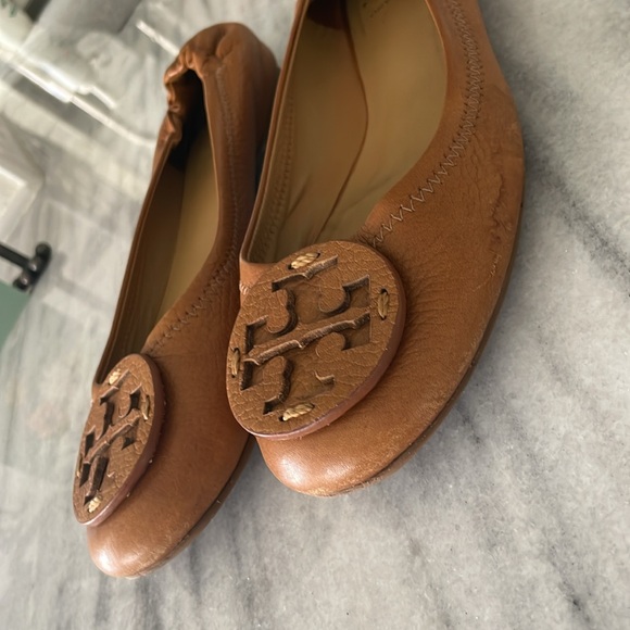 Tory Burch Tan Ballet Flats Size 8.5 - Picture 6 of 7
